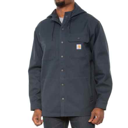 Carhartt 105022 Rain Defender® Relaxed Fit Hooded Shirt Jacket in Navy