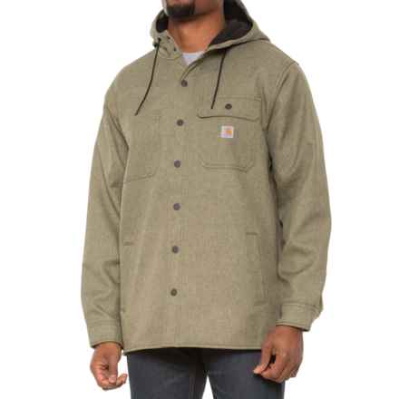 Carhartt 105022 Relaxed Fit Hooded Shirt Jacket in Basil Heather