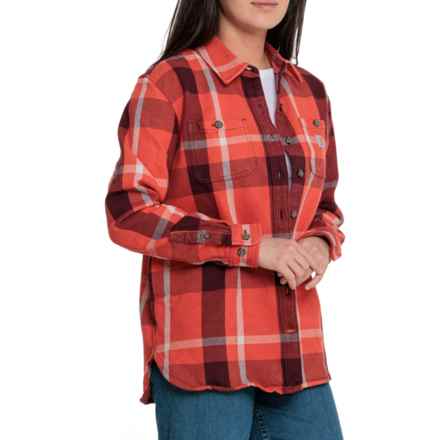 Carhartt 105036 Heavyweight Plaid Shirt - Long Sleeve in Earthen Clay