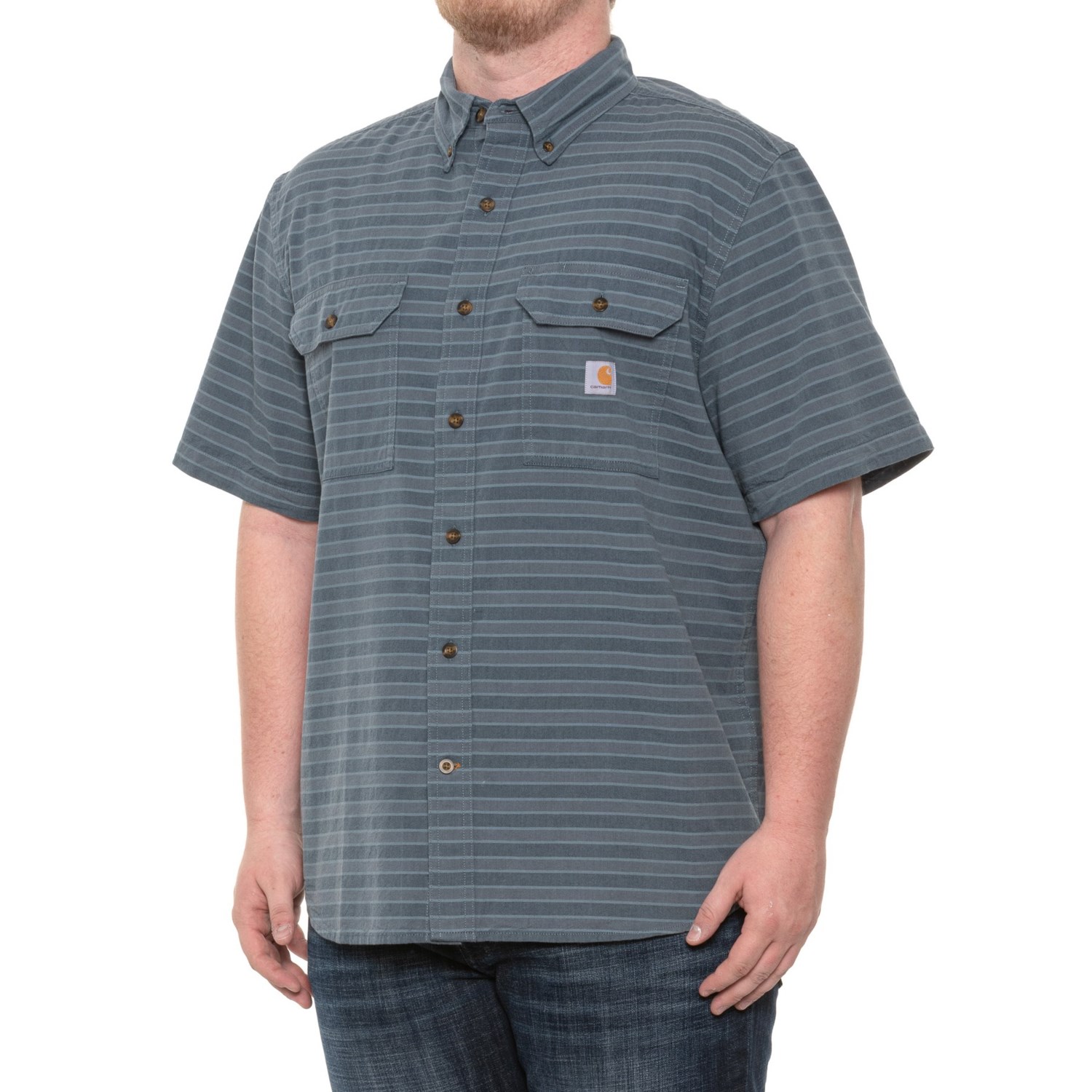 Carhartt 105175 Loose Fit Striped Shirt - Short Sleeve