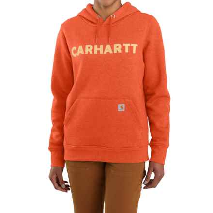 Carhartt 105194 Midweight Relaxed Fit Logo Hoodie in Jasper Heather