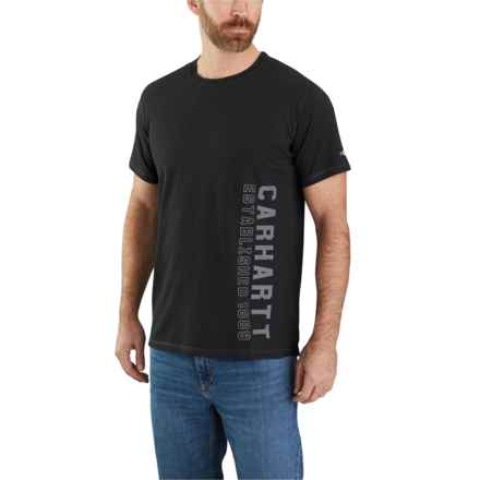 Carhartt 105202 Force® Relaxed Fit Logo T-Shirt - UPF 25+, Short Sleeve in Black