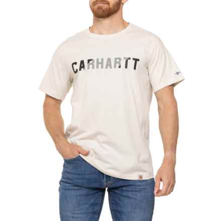 Carhartt 105203 Force® Relaxed Fit Midweight Block Logo Graphic T-Shirt - UPF 25, Short Sleeve in Malt