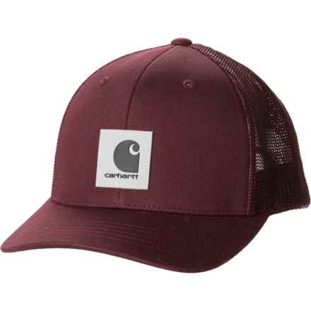 Carhartt 105216 Rugged Flex® Twill Mesh-Back Logo Patch Baseball Cap in Port