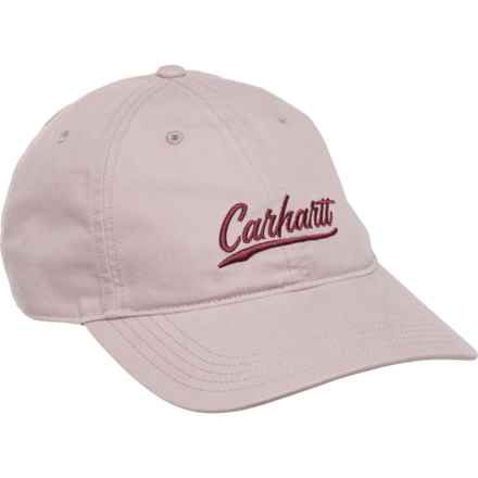 Carhartt 105247 Canvas Script Graphic Baseball Cap (For Women) in Mink