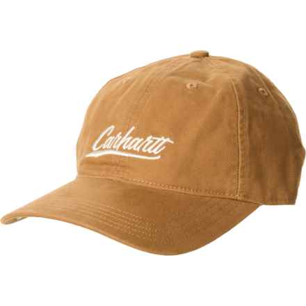 Carhartt 105247 Canvas Script Graphic Baseball Cap in Carhartt Brown