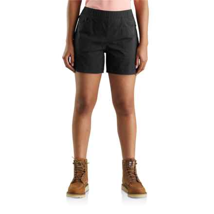 Carhartt 105266 Force® Relaxed Fit Ripstop 5-Pocket Shorts - Factory Seconds in Black