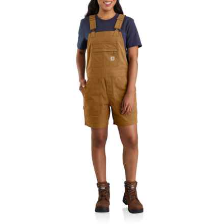 Carhartt 105268 Rugged Flex® Relaxed Fit Canvas Shortalls in Carhartt Brown