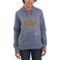 Carhartt 105275 Midweight Logo Hoodie - Factory Seconds in Folkstone Gray Heather