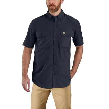 Carhartt 105292 Force® Relaxed Fit Lightweight Shirt - UPF 50, Short Sleeve, Factory Seconds in Navy