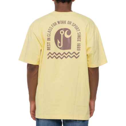Carhartt 105351 Loose Fit Fishing Graphic T-Shirt - Short Sleeve, Factory Seconds in Pale Sun