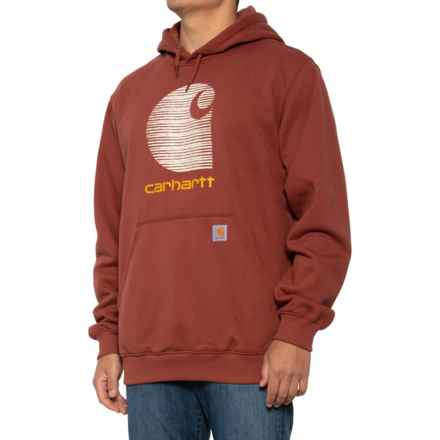 Carhartt 105431 Rain Defender® C Logo Graphic Midweight Hoodie - Loose Fit, Factory Seconds in Henna