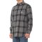 Carhartt 105439 Big and Tall Loose Fit Heavyweight Plaid Flannel Shirt - Long Sleeve in Asphalt