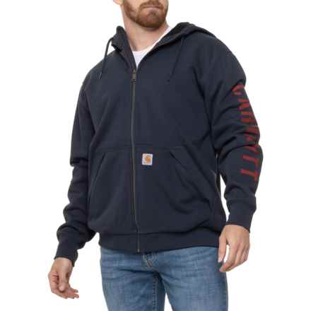 Carhartt 105443 Rain Defender® Loose Fit Logo Hoodie - Lined in New Navy