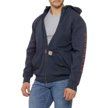 Carhartt 105443 Rain Defender® Loose Fit Logo Hoodie - Lined in New Navy