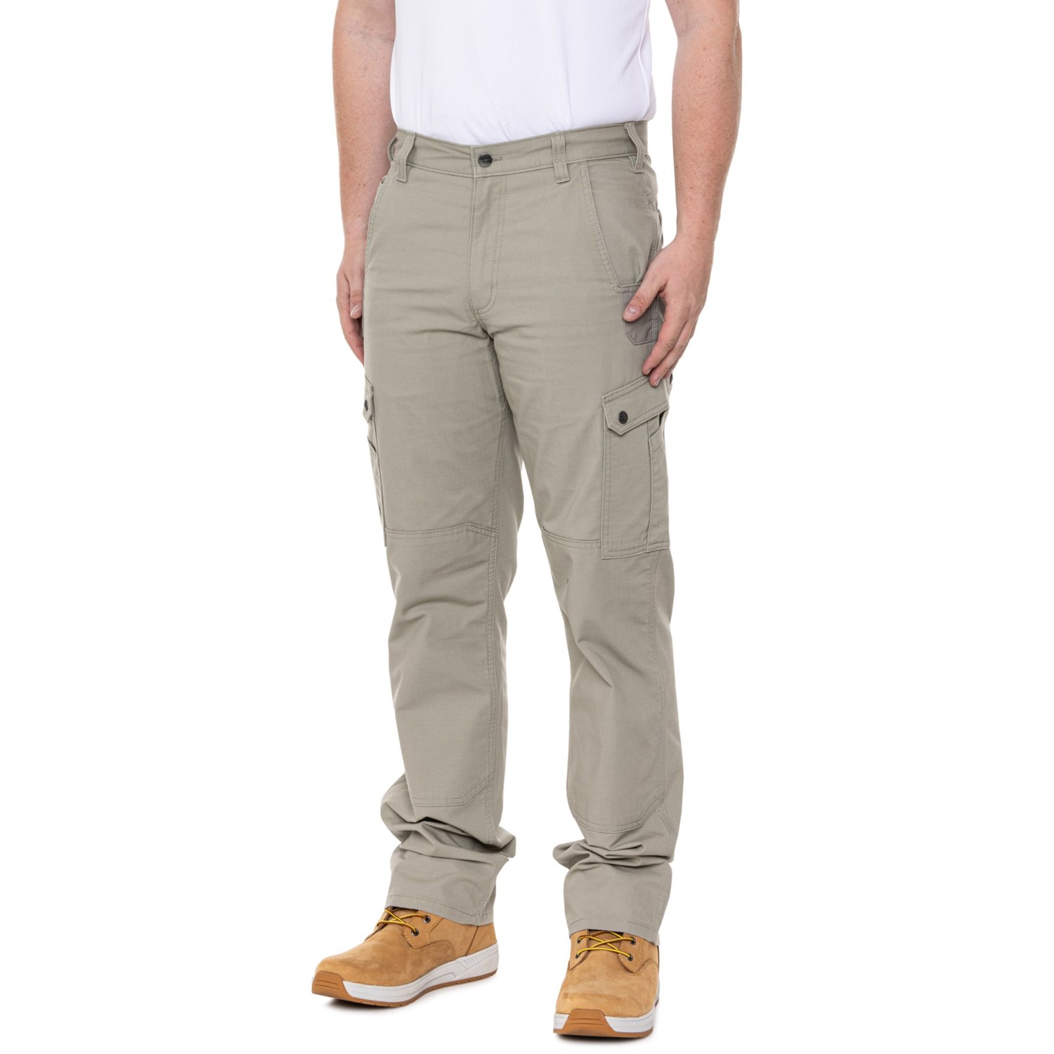 Carhartt 105461 Rugged Flex Relaxed Fit Ripstop Cargo Pants for Men | Greige | Size 32/34 | Cotton