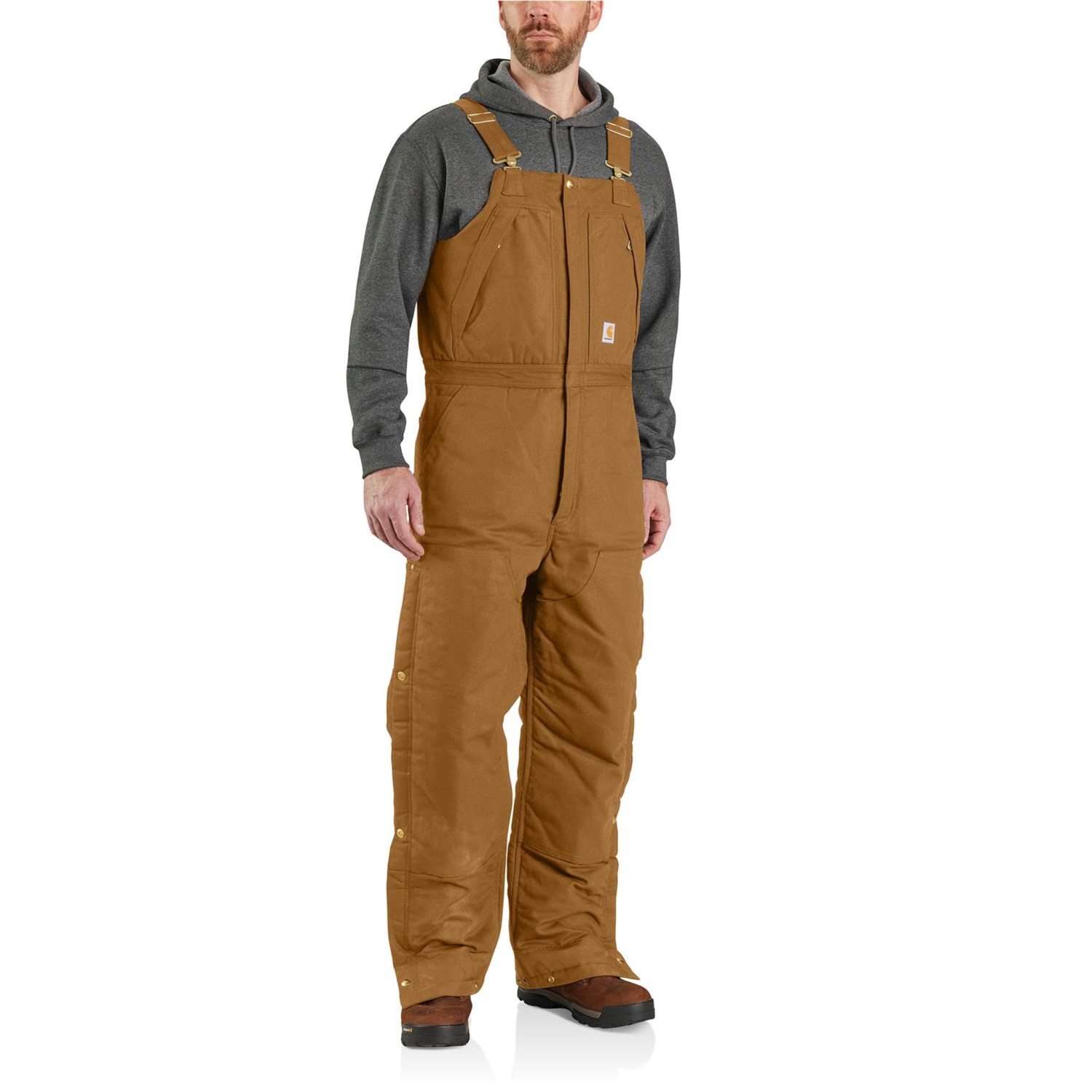 Carhartt 105470 Big and Tall Loose Fit Firm Duck Bib Overalls - Insulated, Factory Seconds