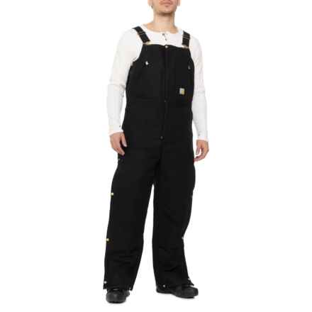 Carhartt 105470 Loose Fit Firm Duck Bib Overalls - Insulated in Black