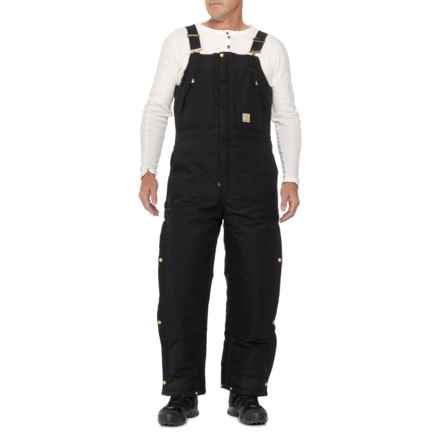 Carhartt 105470 Loose Fit Firm Duck Bib Overalls - Insulated in Black
