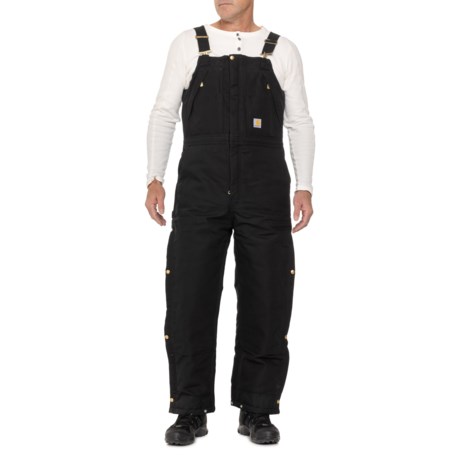Carhartt 105470 Loose Fit Firm Duck Bib Overalls - Insulated in Black