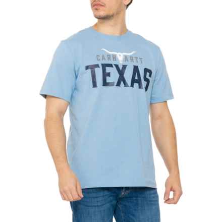 Carhartt 105500 Relaxed Fit Heavyweight Texas Graphic T-Shirt - Short Sleeve in Neptune/Dew Drop