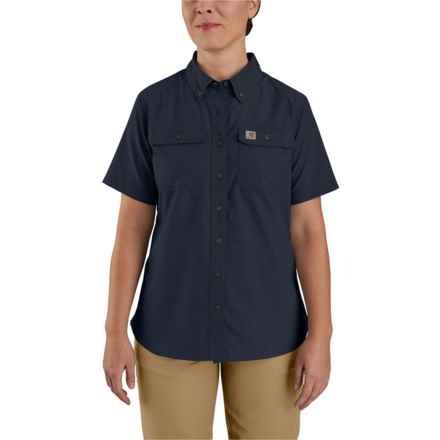 Carhartt 105537 Force® Relaxed Fit Lightweight Shirt - UPF 50, Short Sleeve, Factory Seconds in Navy