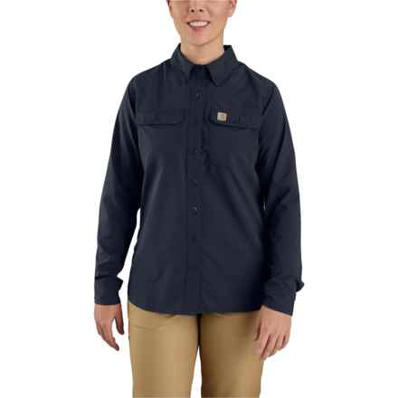 Carhartt 105538 Force® Relaxed Fit Lightweight Shirt - UPF 50, Long Sleeve, Factory Seconds in Navy