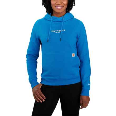 Carhartt 105573 Force® Relaxed Fit Lightweight Graphic Hoodie in Marine Blue Heather