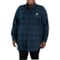 Carhartt 105575 Rugged Flex® Relaxed Fit Midweight Flannel Tunic Top - Long Sleeve in Night Blue