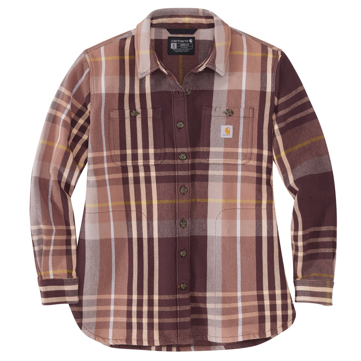 Carhartt 105576 Loose Fit Heavyweight Twill Plaid Shirt - Long Sleeve