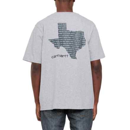 Carhartt 105620 Relaxed Fit Heavyweight Texas Graphic T-Shirt - Short Sleeve in Heather Grey