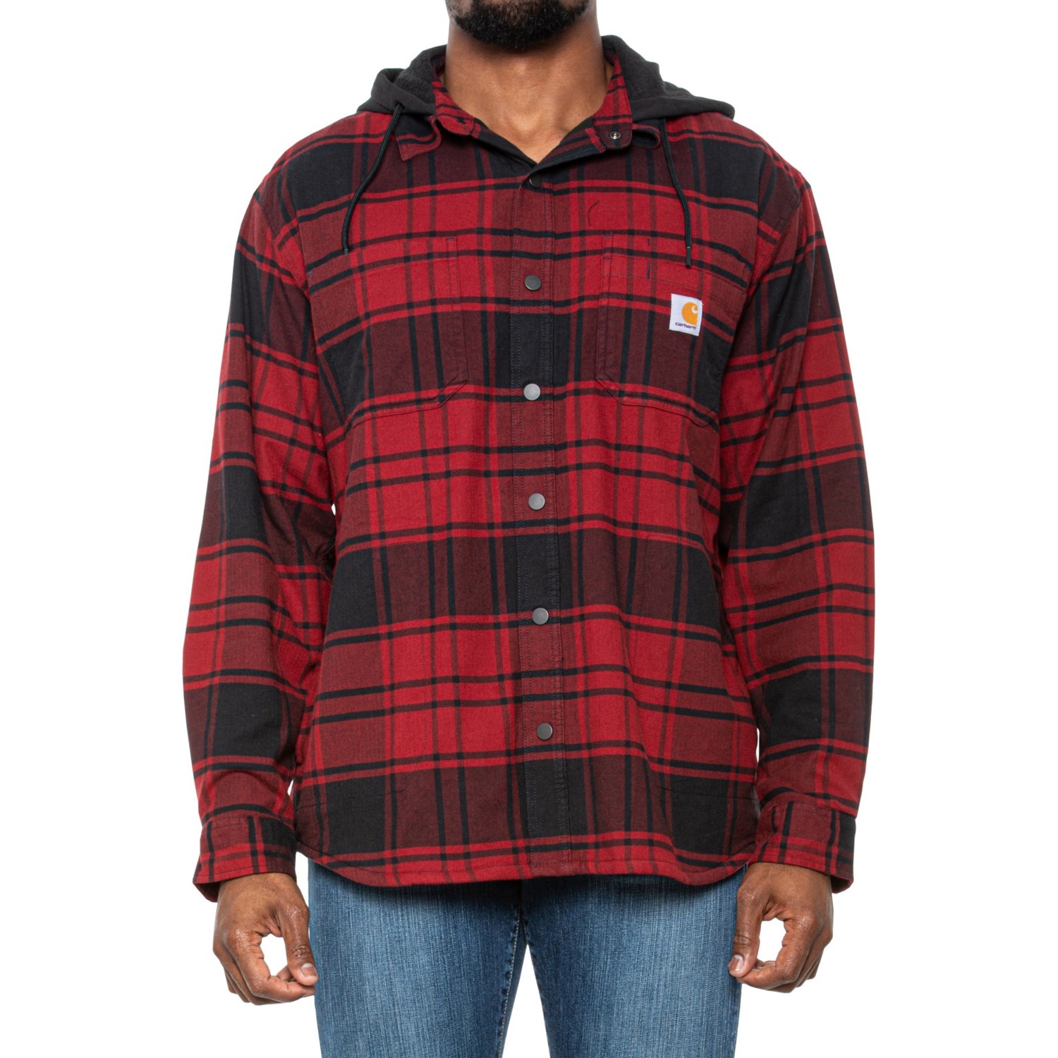 Carhartt 105621 Rugged Flex® Relaxed Fit Flannel Hooded Shirt Jacket ...