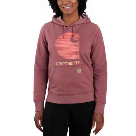 Carhartt 105636 Rain Defender® Midweight Graphic Hoodie in Iron Ore Heather