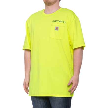 Carhartt 105665 Loose Fit Heavyweight Pocket Logo T-Shirt - Short Sleeve, Factory Seconds in Brite Lime