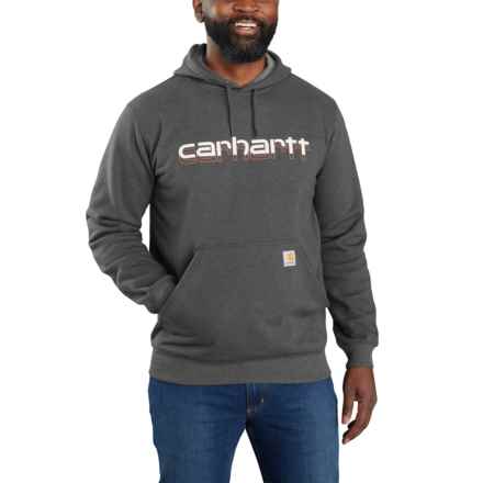 Carhartt 105679 Big and Tall Rain Defender® Loose Fit Midweight Logo Graphic Hoodie - Factory Seconds in Carbon Heather