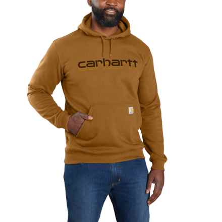 Carhartt 105679 Big and Tall Rain Defender® Loose Fit Midweight Logo Graphic Hoodie - Factory Seconds in Carhartt Brown