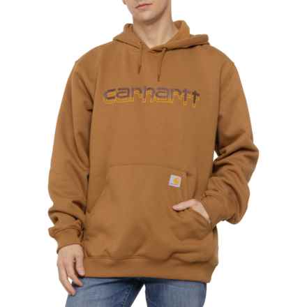Carhartt 105679 Rain Defender® Loose Fit Midweight Logo Graphic Hoodie - Factory Seconds in Carhartt Brown