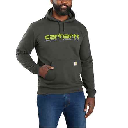 Carhartt 105679 Rain Defender® Loose Fit Midweight Logo Graphic Hoodie - Factory Seconds in Peat