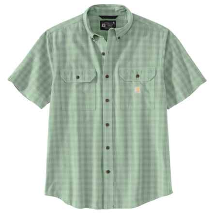 Carhartt 105702 Loose Fit Midweight Plaid Shirt - Short Sleeve in Jade