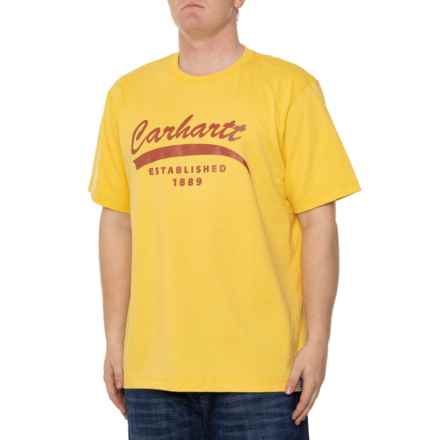 Carhartt 105714 Relaxed Fit Heavyweight Script Graphic T-Shirt - Short Sleeve in Sundance Heather