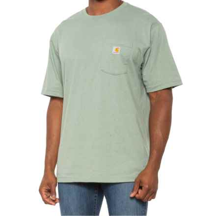 Carhartt 105716 Loose Fit Heavyweight Pocket T-Shirt - Short Sleeve, Factory Seconds in Jade Heather