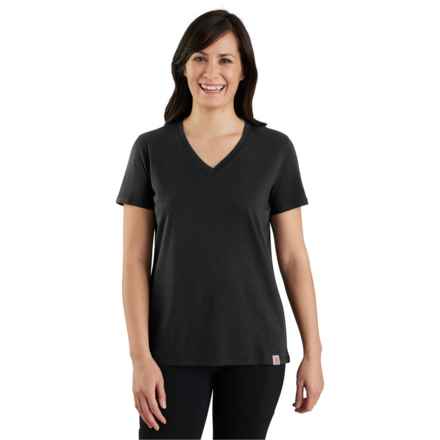 Carhartt 105739 Relaxed Fit Lightweight V-Neck T-Shirt - Short Sleeve, Factory Seconds in Black