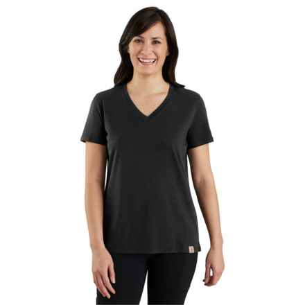 Carhartt 105739 Relaxed Fit V-Neck T-Shirt - Short Sleeve, Factory Seconds in Black