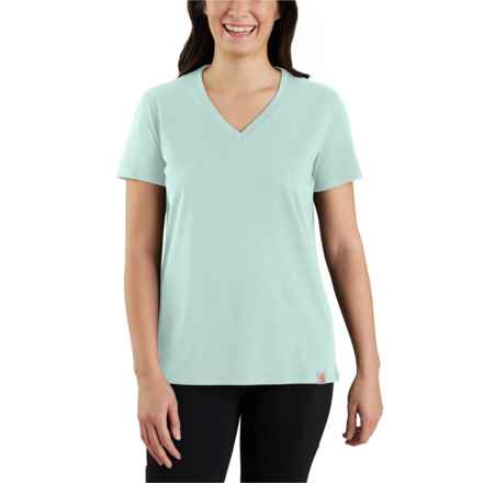 Carhartt 105739 Relaxed Fit V-Neck T-Shirt - Short Sleeve, Factory Seconds in Blue Surf