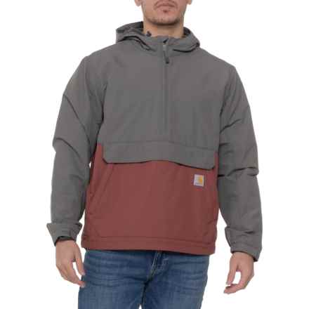 Carhartt 105749 Rain Defender® Loose Fit Packable Anorak Jacket - Zip Neck in Steel/Apple Butter