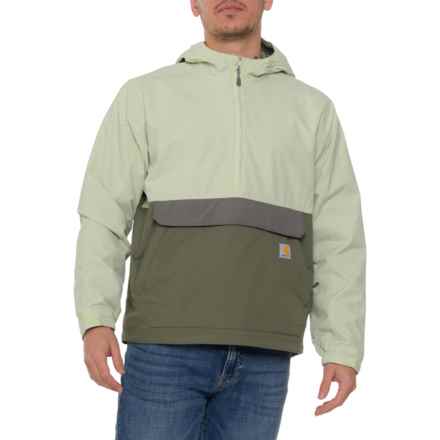 Carhartt 105749 Rain Defender® Loose Fit Packable Anorak Jacket - Zip Neck in Tender Greens/Dusty Olive