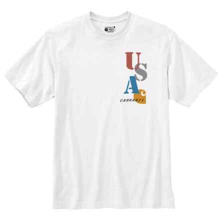 Carhartt 105753 Relaxed Fit Midweight USA Graphic T-Shirt - Short Sleeve in White