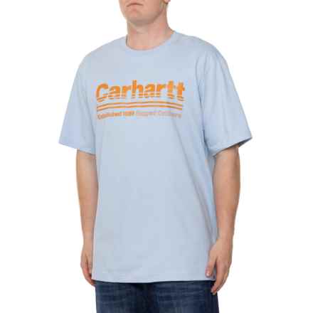 Carhartt 105754 Relaxed Fit Heavyweight Outdoors Graphic T-Shirt - Short Sleeve in Moonstone
