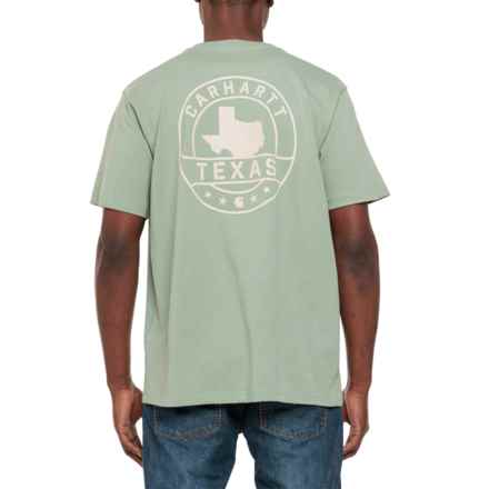 Carhartt 105767 Heavyweight Relaxed Fit Texas T-Shirt - Short Sleeve in Jade Heather