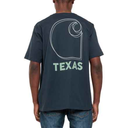 Carhartt 105768 Relaxed Fit Heavyweight Texas Graphic T-Shirt - Short Sleeve in Navy